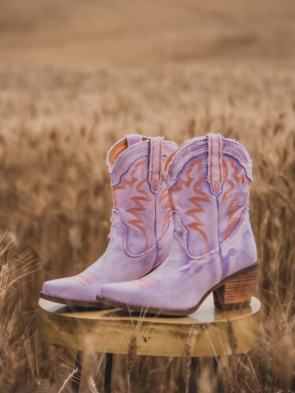 Dingo Lavender Cowboy Boots  Y'all Need Dolly Western Boots - Snip Toe Size 10 - Picture 15 of 16